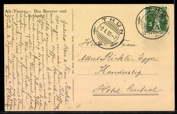 Cartoline postali: AK Thun, Berntor und Schloss – Usato da Berlin venduto da bartko-reher 1