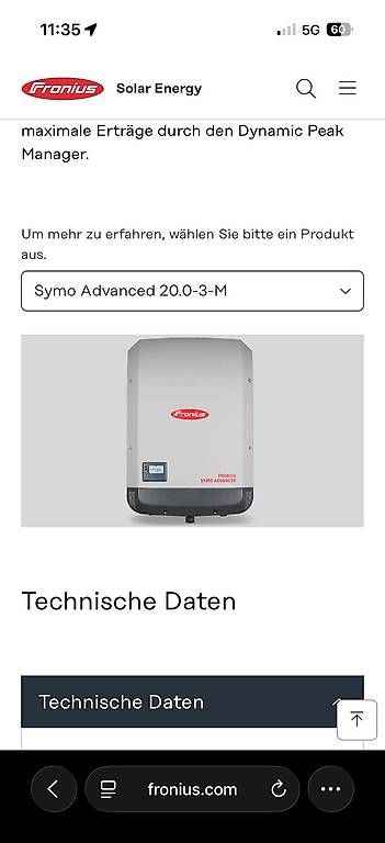 Inverter: Fronius Symo Advanced 20.0 Wechselrichter – Usato da Embrach venduto da leRoyTech 2