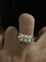 Bague vintage avec perles 60 neuve chic