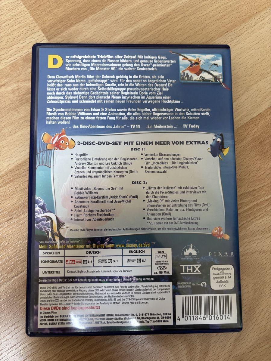 Tutti i DVDs: Findet Nemo Pixar DVD 2-Disc-Set Deutsch – Usato da Widnau venduto da ste_2cxb 1