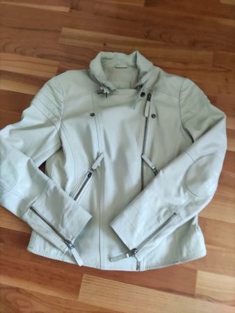 Tolle helle Lederjacke, super weiches Leder