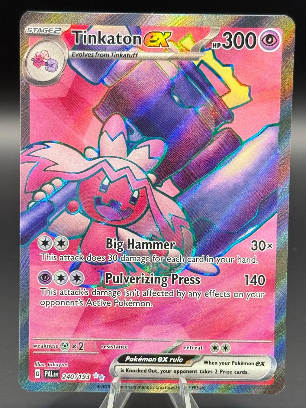 Pokémon Carte collezionabili: Tinkaton ex 240/193 EN Paldea Evolved – Nuovo (secondo la descrizione) da Langenthal venduto da TheCrib