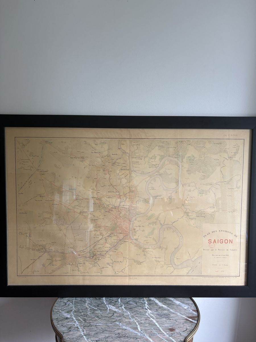 Cartine & Atlanti: Très rare plain et carte 19 ème Saigon – Usato da petit lancy venduto da FerreiraLuis