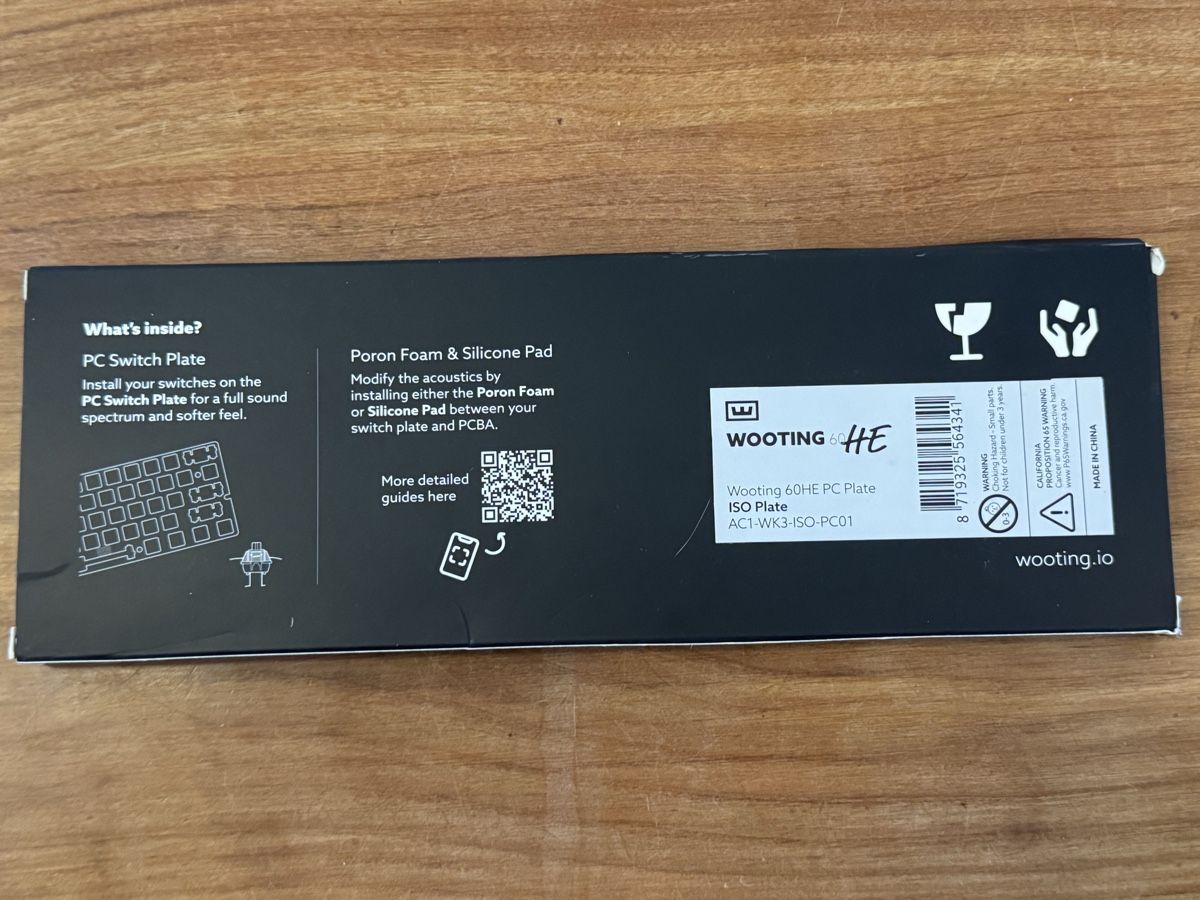 Tastiere: Wooting 60HE PC Switch Plate Kit ISO - Neuwertig & mit OVP – Nuovo (secondo la descrizione) da Zürich venduto da Nobs1 3