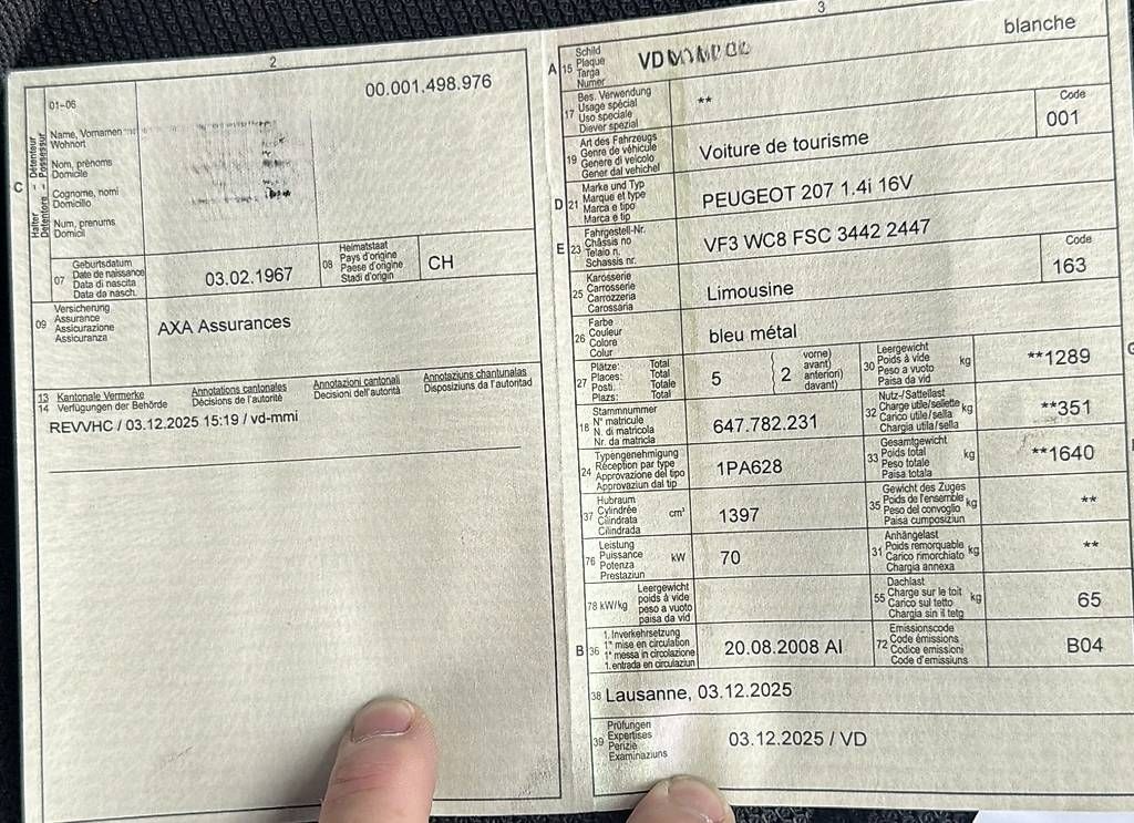 Autos: Peugeot 207  – Gebraucht aus baulmes von Fuchter 3