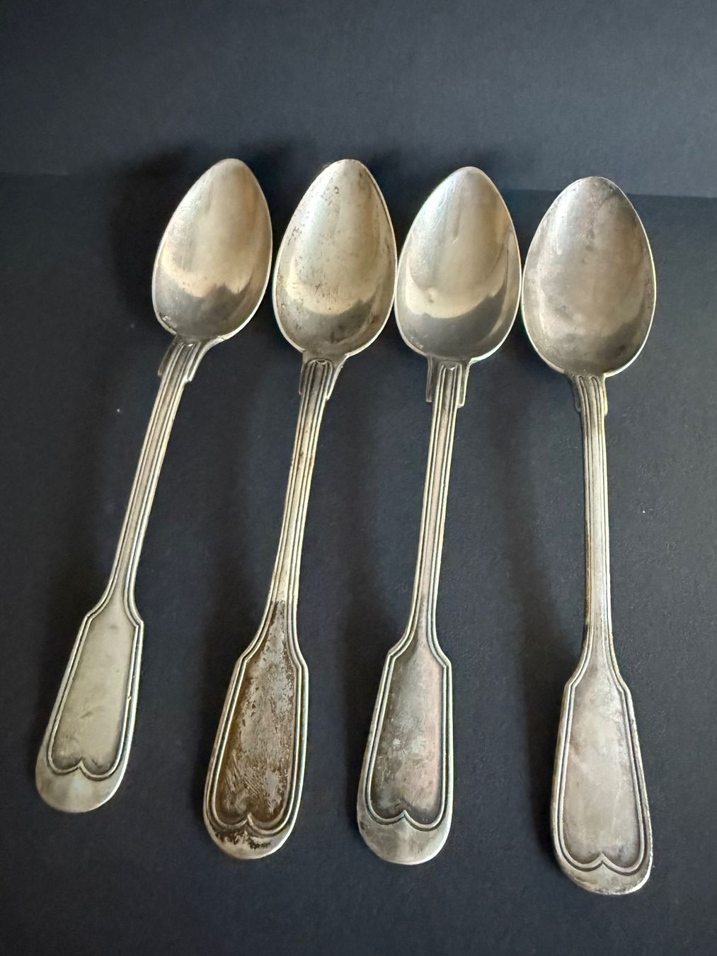 Set di posate: 4 Silber Tee Löffeln 800, 99g – Usato da Spiegel b. Bern venduto da Rogger72 1