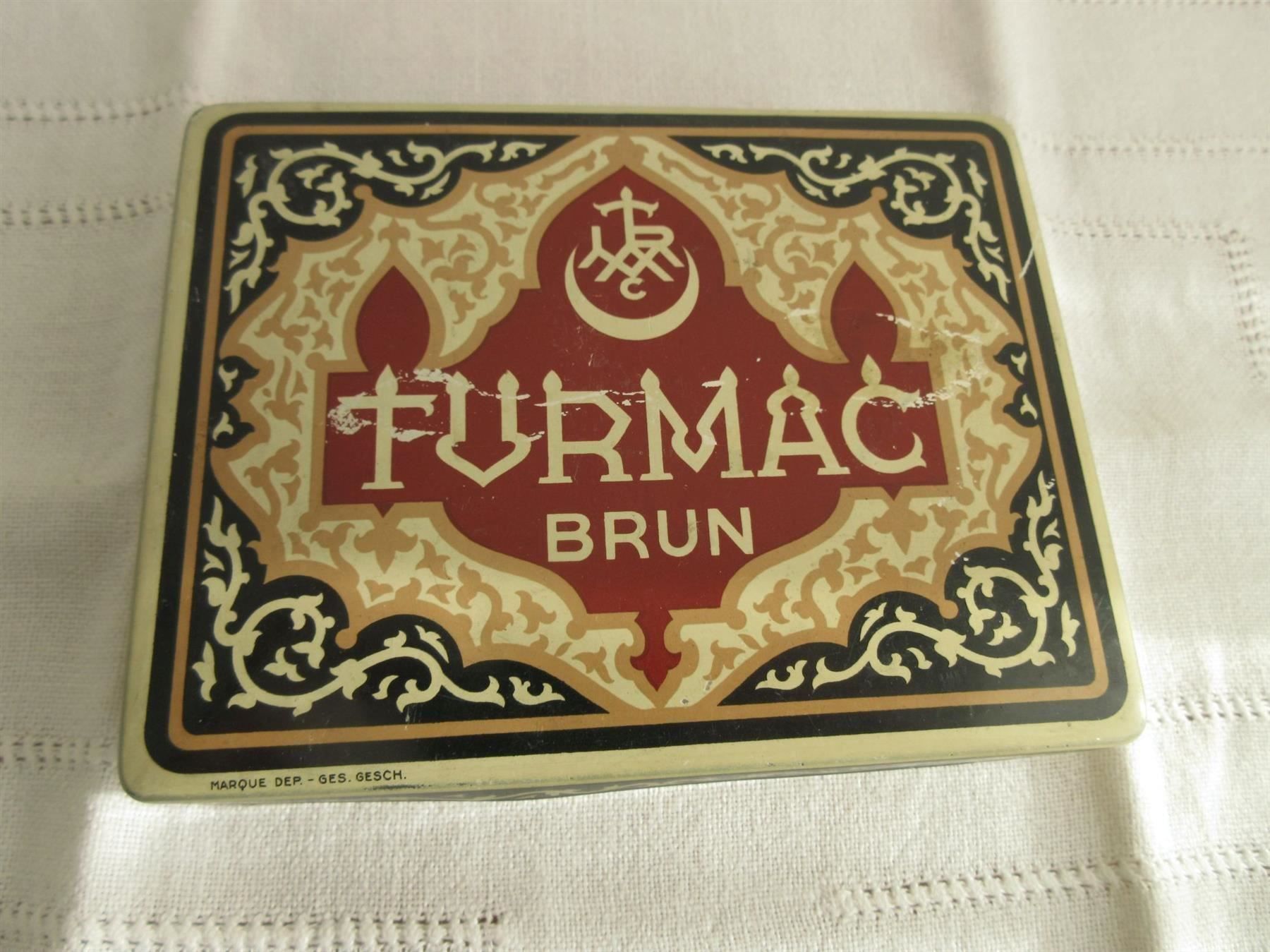 Barattoli: Turmac Brun Zigarettenschachtel 100 Cigarettes – Usato da Binningen venduto da mondoantico