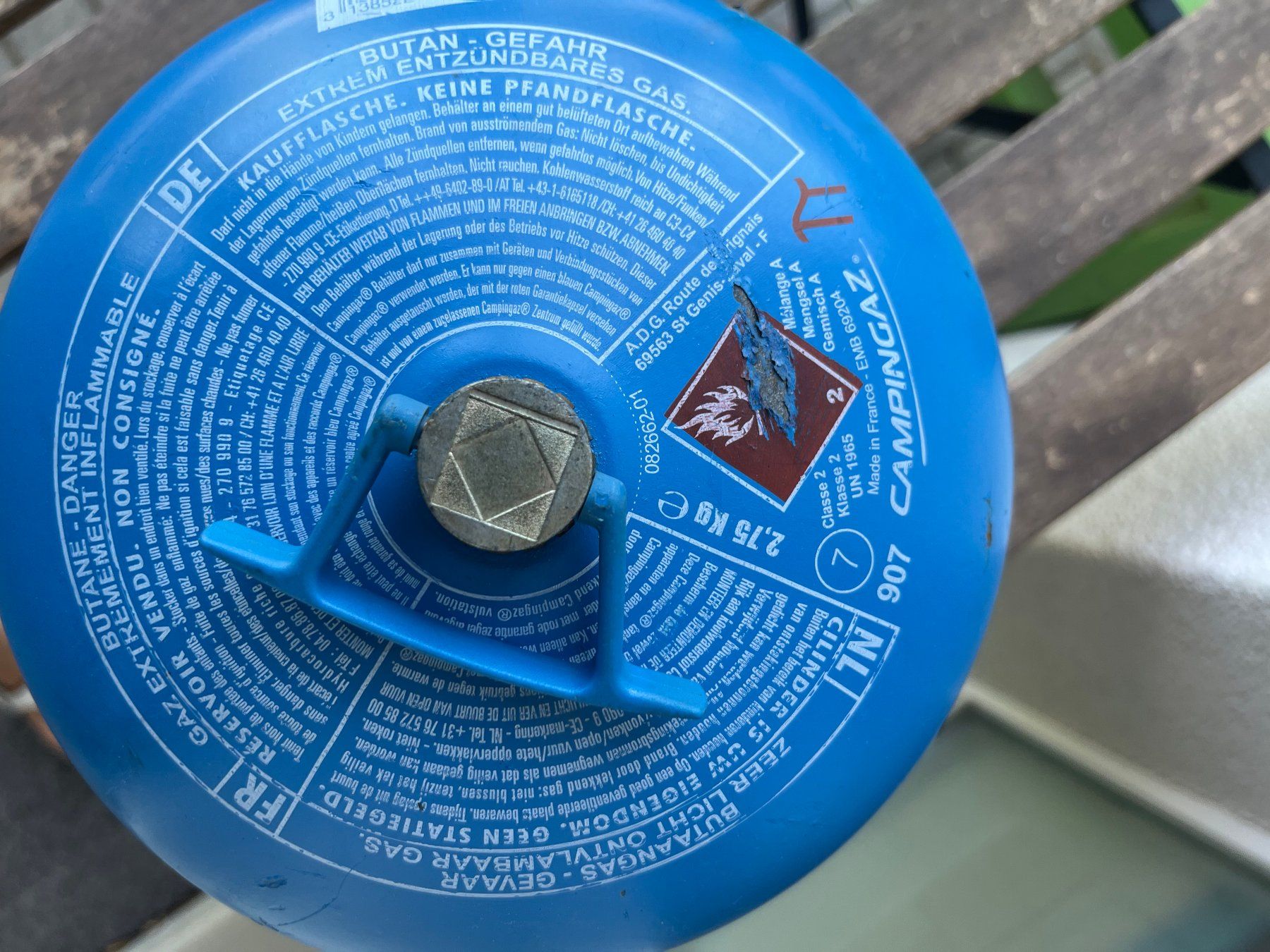 Gas-Geräte & -Technik: Campinggasflasche Campingaz 907 – Gebraucht aus Unterentfelden von Regi5035 1