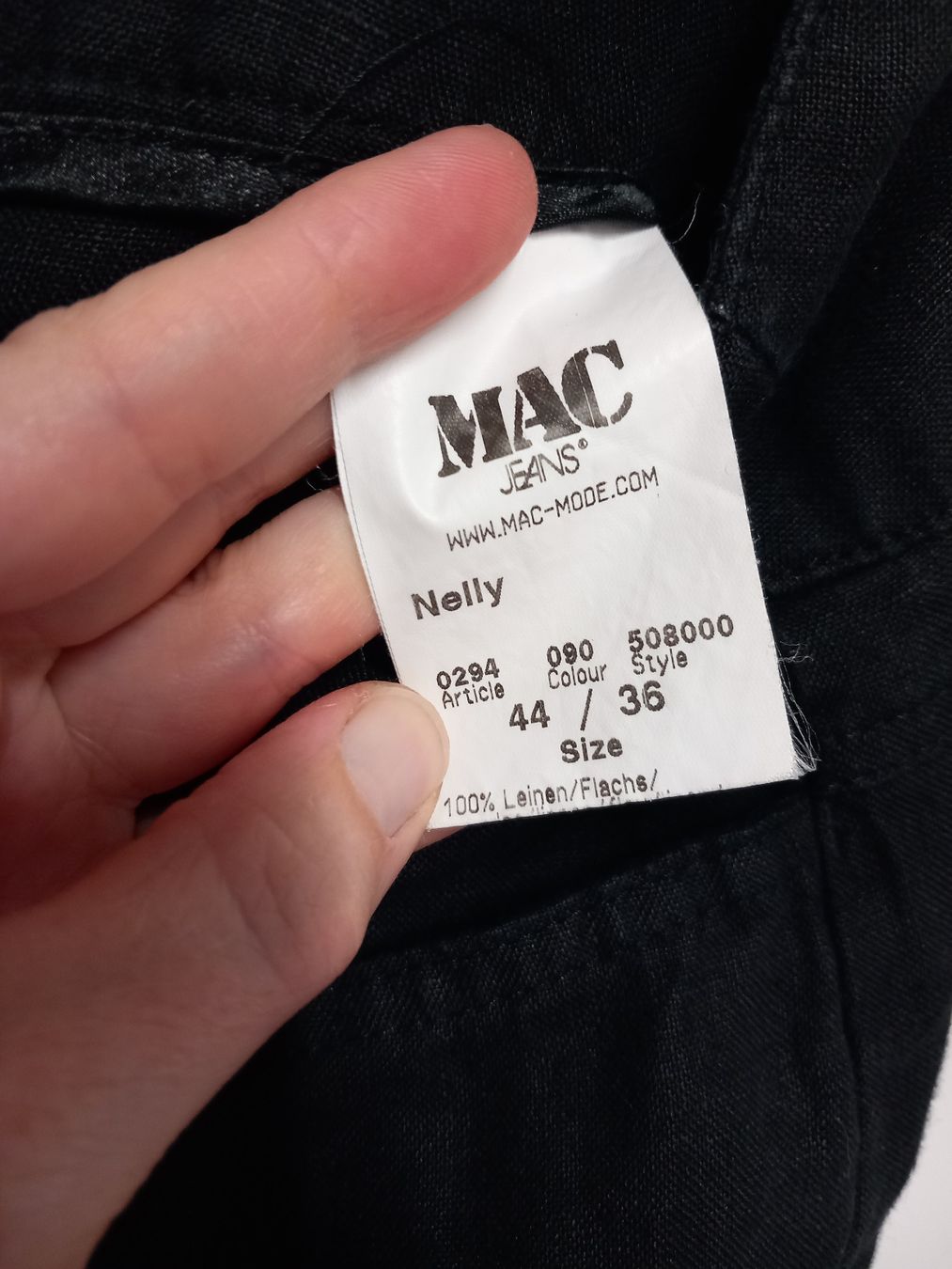 Pantalons: MAC Leinenhose Gr.42 schwarz, elegant – D'occasion à Gwatt (Thun) par umwelt-brocki 4