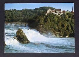 AK Rheinfall mit Schloss Laufen