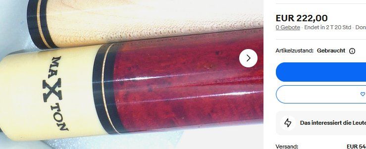 Tavoli da biliardo: MaXton Billardstock / Queue de billard Vintage – Usato da Collonges venduto da arashee 5