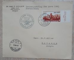 Vol spécial Zürich-Bern 1943 "Pro Aero"