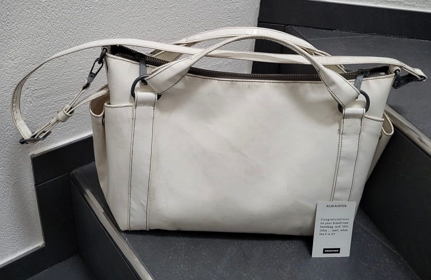 Freitag Taschen: TOP Freitag Austen R120/WHITE-MATT/Reference-Linie"/TOP!!! – Gebraucht aus Winterthur von LESA1015 1