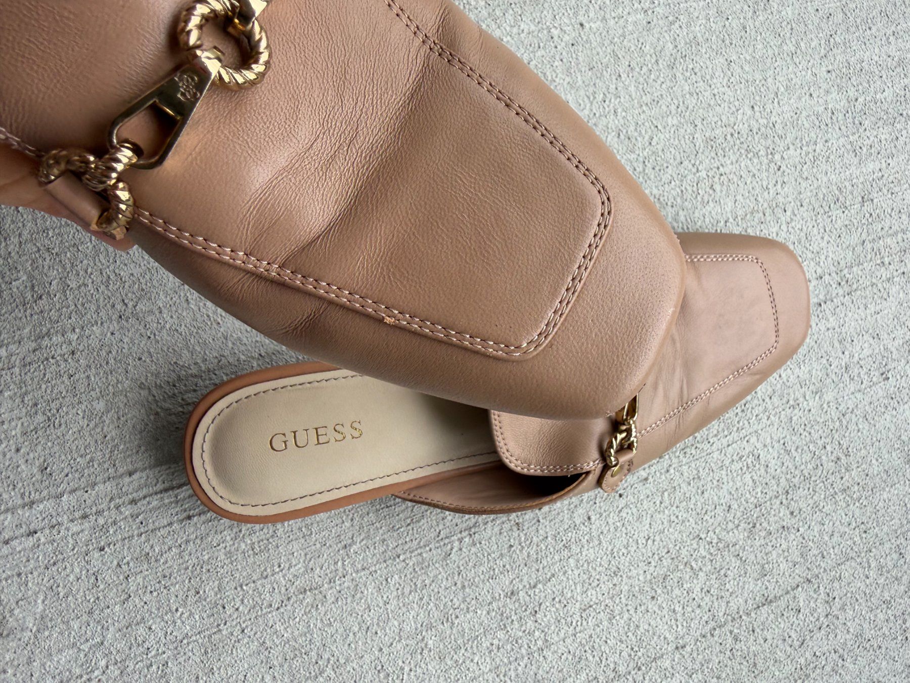 Guess Scarpe da donna: Guess Mules Sommerschuhe, Beige, Grösse 37 – Usato da Riehen venduto da ann_76jw 3