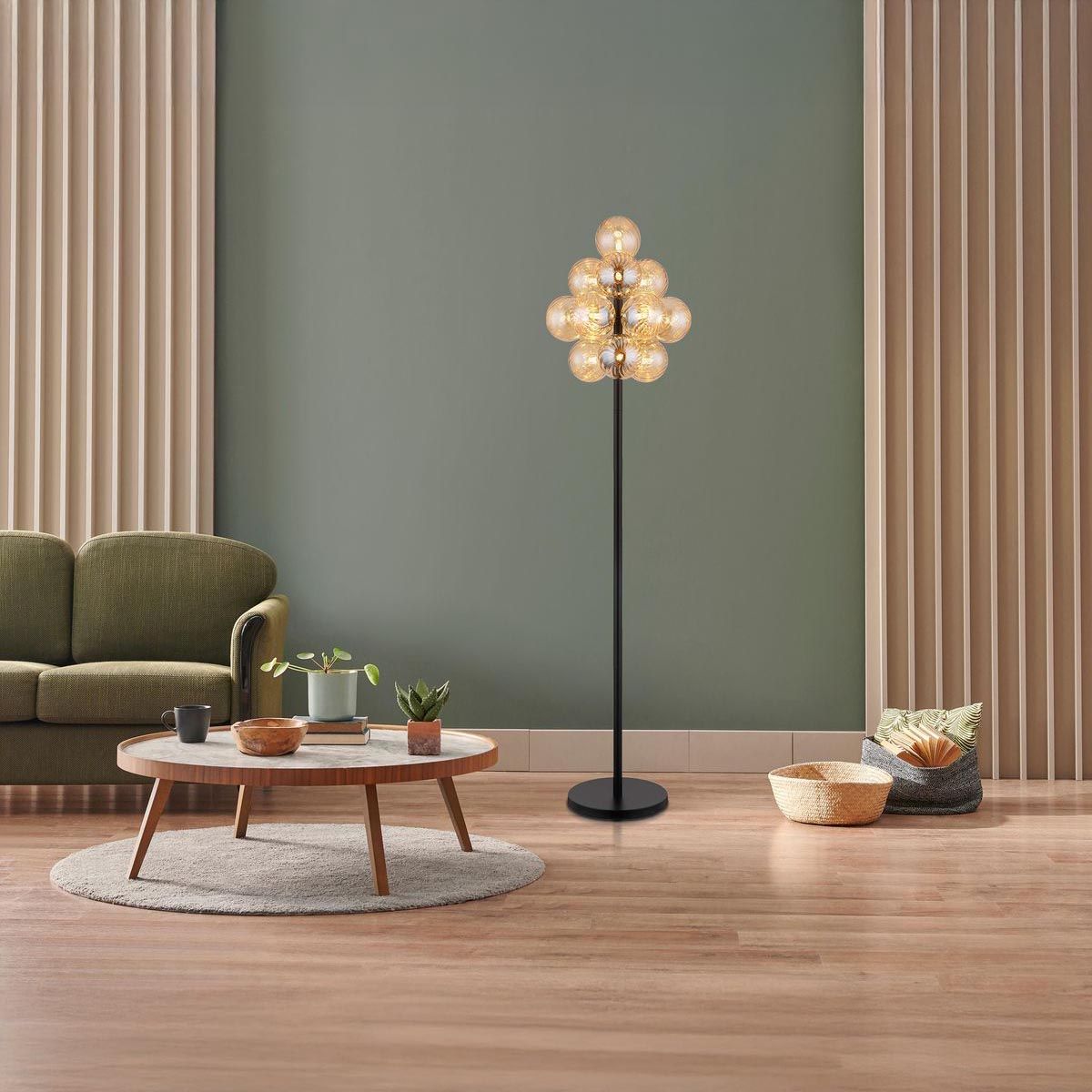 Lampade: Stehleuchte, Glas, Amber, 160 cm Höhe – Nuovo (secondo la descrizione) da Kreuzlingen venduto da Smart-Light 1