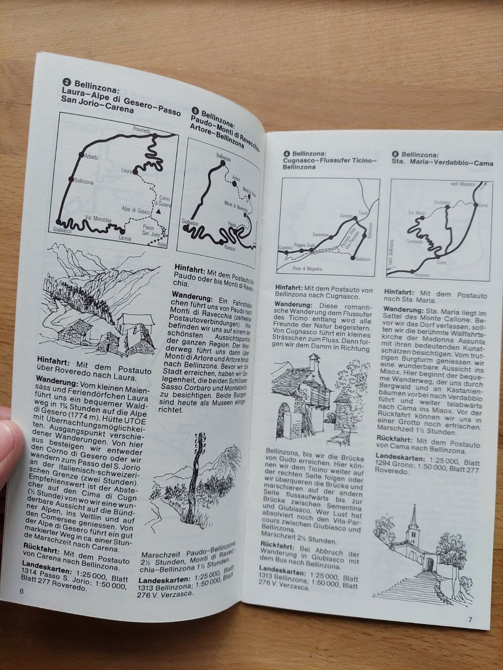 Documenti: 4 alte Prospekte Mit dem Postauto zum Wanderweg – Usato da Obfelden venduto da Foto_Bild_Kunst_Buch 3