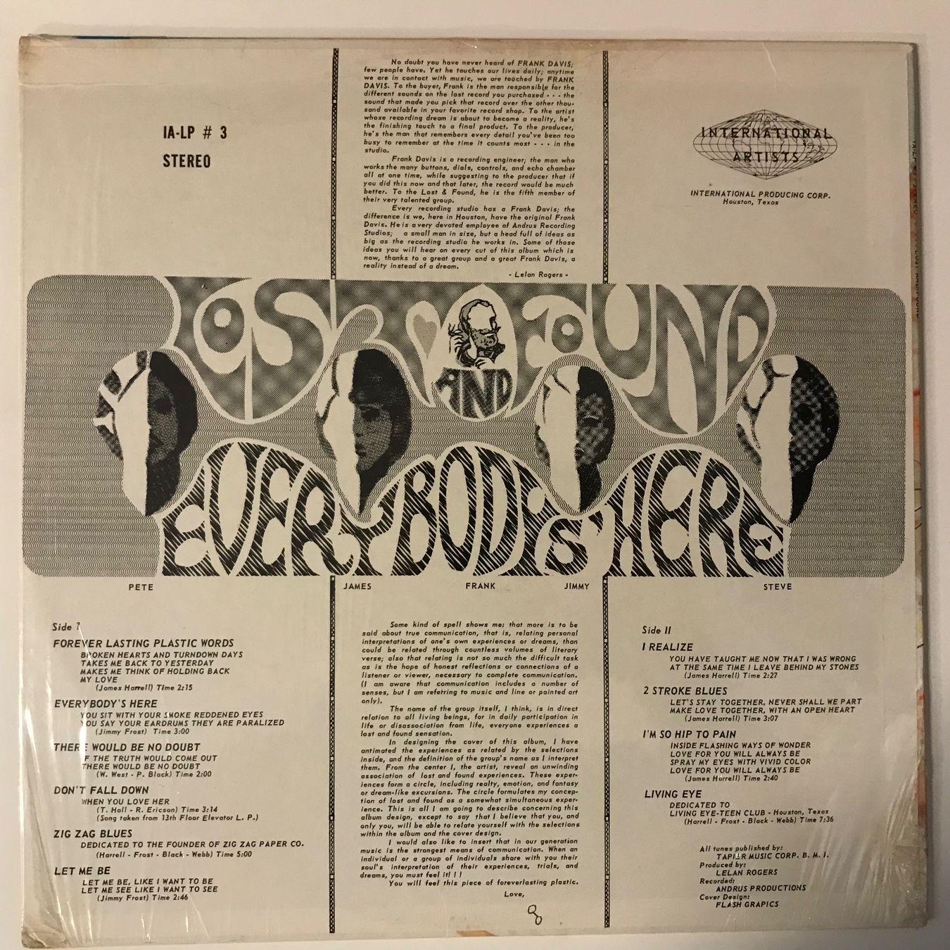 Dischi in vinile: Lost & Found - Forever Lasting Plastic Words – Usato da Aesch BL venduto da BlueMusicRecords 1