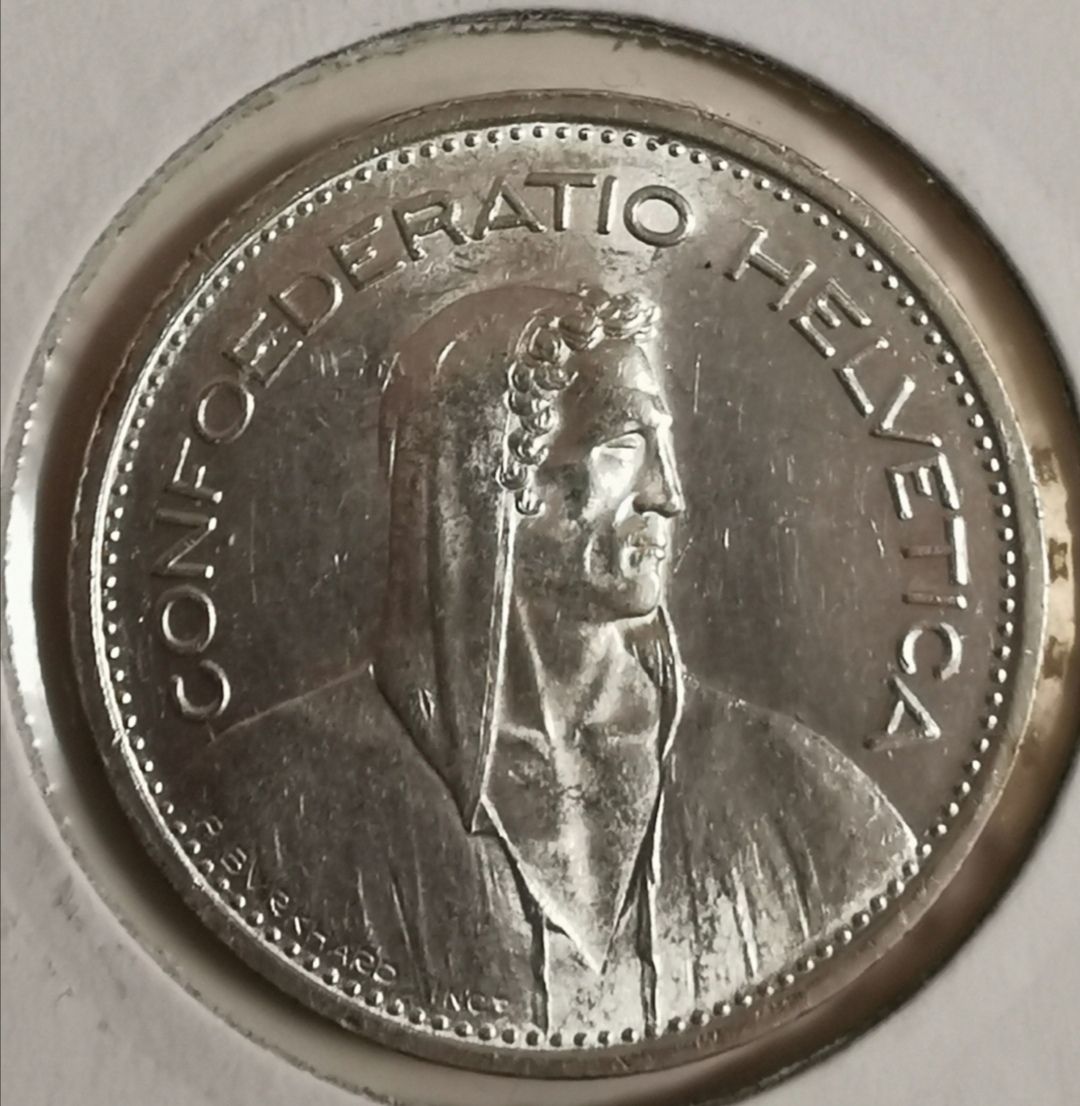 Toutes les monnaies: 5 Franken 1952 Silber Top  – D'occasion à Zürich par turbopuz 1