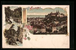 Litho Neuchâtel, Ortsansicht, Gorges de