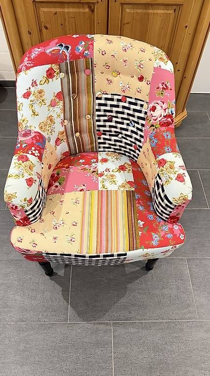 Fauteuils: Sessel Stuhl Beliani Patchwork  – D'occasion à Inwil par Rknuddel 2