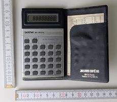 Brother BI-831L Taschenrechner mit Etui, Vintage Rarität