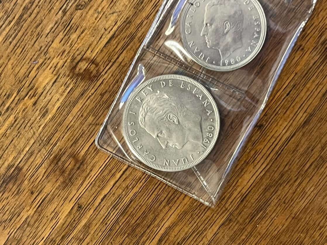 Tutti le monete: 6er Münzen Set -  Pesetas - Spanien 1980 – Usato da St. Gallen venduto da FG_Studio 2