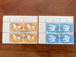 1995  Europa  Erstag gest.Viererblock mit Tab  (K76)