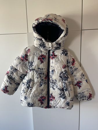 Petit Bateau Winterjacke Mädchen Gr. 110 | Blumenmuster