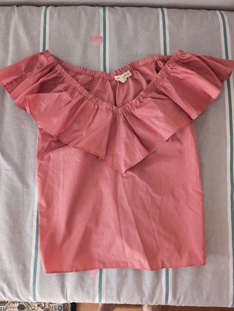 Rebecca Taylor Off-Shoulder Top - Size 0 - Summer Pink