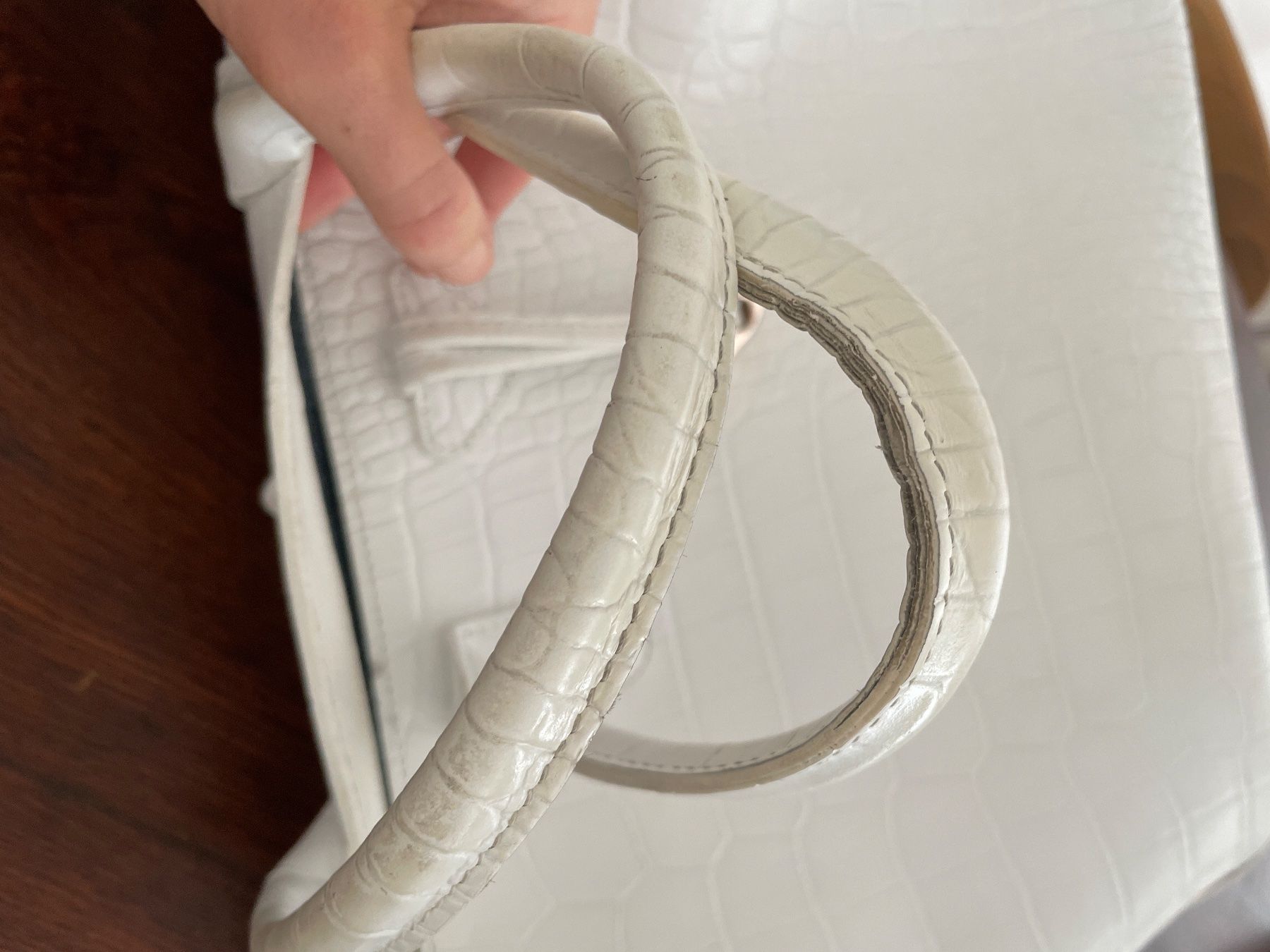 Longchamp Borse da donna: Longchamp Croco Blanc - Sac à Main – Usato da Genève venduto da hg2_yyz7 3