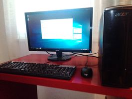 System mit Acer Aspire X3450 Small-Form-Factor-Desktop (SFF)