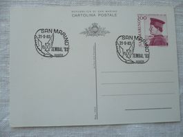 TEMBAL '83 1 Karte der Post SAN MARINO