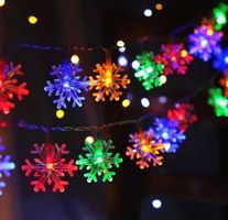 Schneeflocken-LED-Lichterkette – 3 m, 20 Lichter, RGB