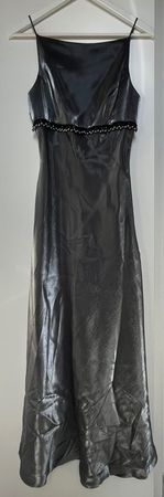 Elegantes Abend- / Cocktail-Kleid anthrazit glänzend