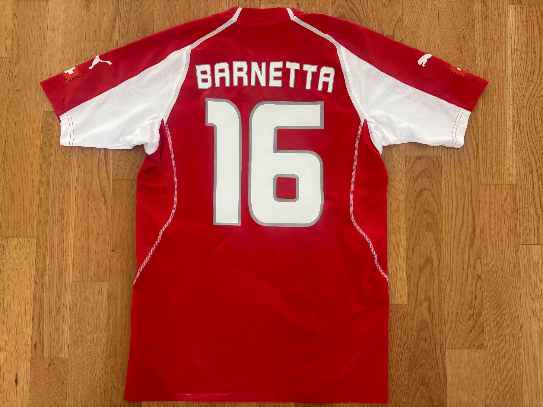 Schweizer Nati Canottiere & Pantaloni: ORIGINAL SCHWEIZ NATI #16 BARNETTA 2004/05 TRIKOT PUMA S – Nuovo (secondo la descrizione) da Zürich venduto da TRIKOTKAISER 1