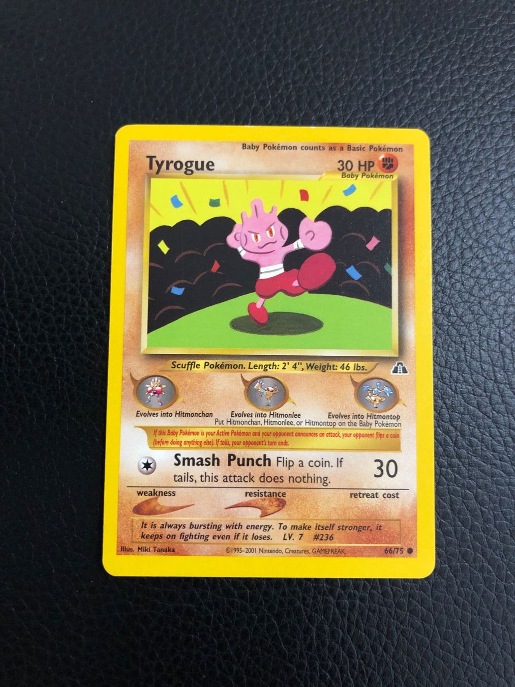 Pokémon Carte collezionabili: Neo Discovery - Tyrogue 66/75 Ab 1 – Usato da Paradiso venduto da Pkmn10