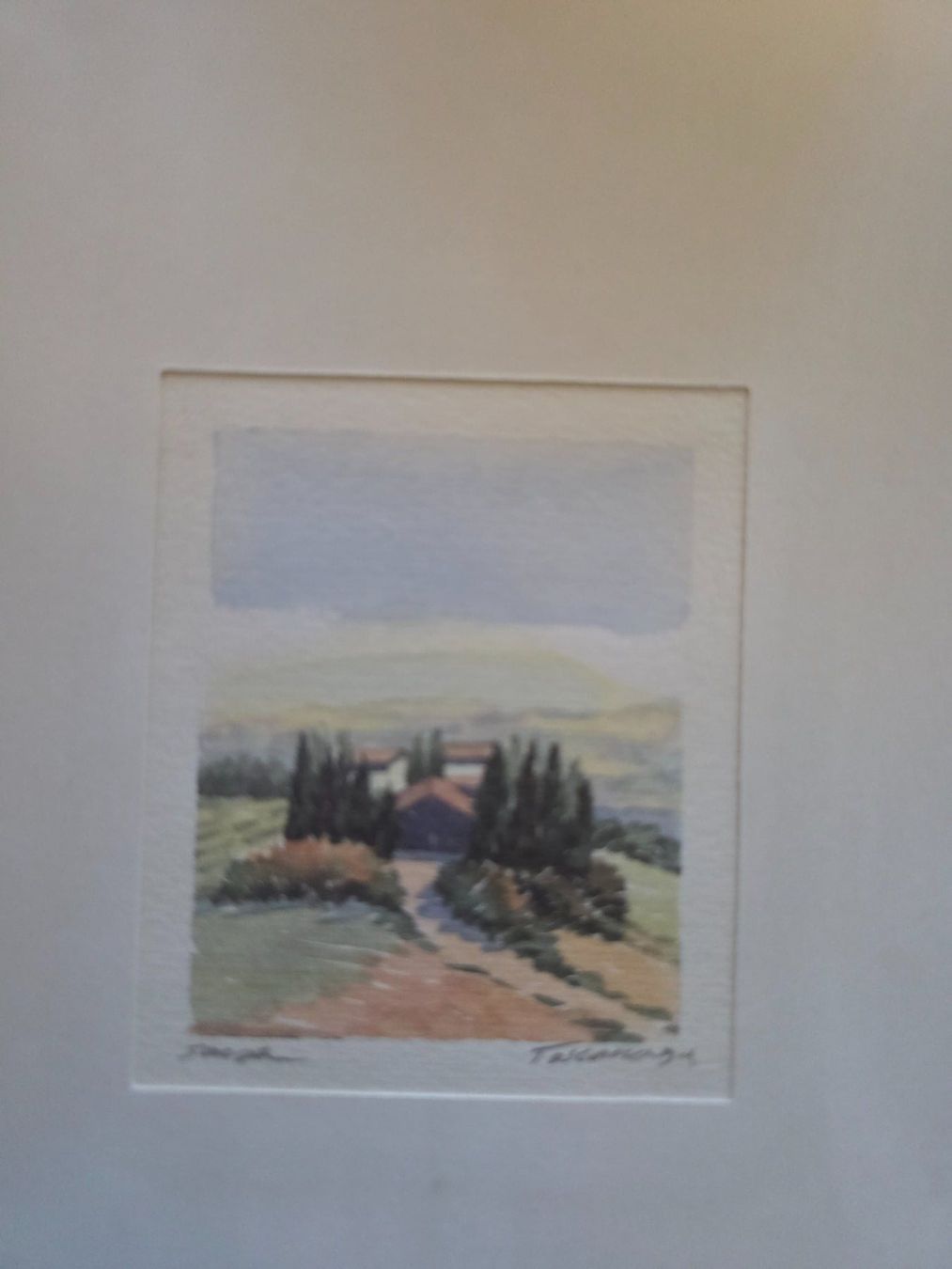 Dipinti: Bild feines Aquarell Gemälde Toscana 1994 – Usato da Walterswil BE venduto da Lonitti 1