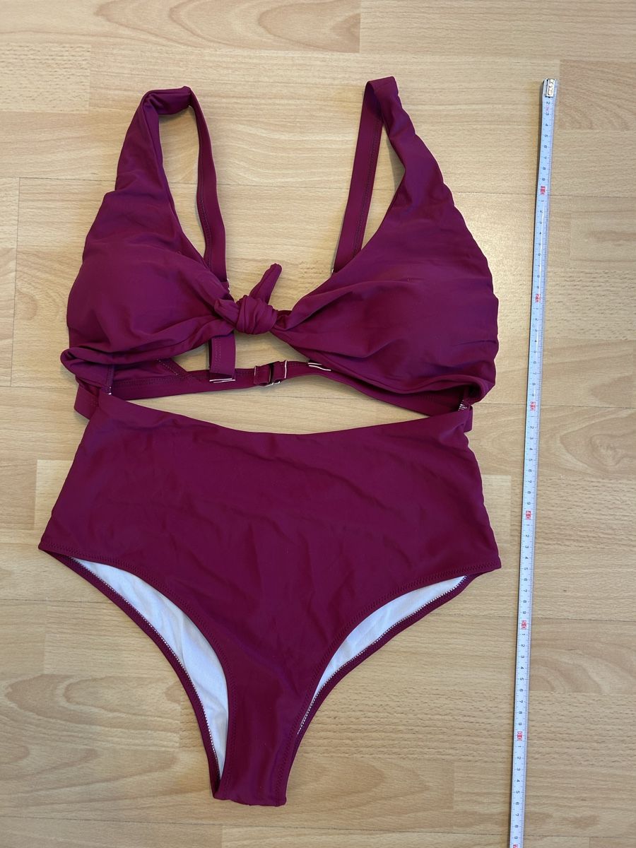 Shein Costumi da bagno & Bikini: Badekleid Gr. L neu weinrot – Nuovo e nell'imballaggio originale da Biel/Bienne venduto da SandraDG 3