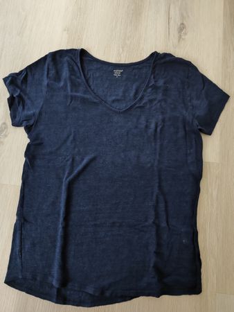 T-shirt MANOR donna 100% lino blu taglia S