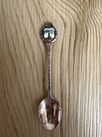 Souvenir Löffel Ulm a. Donau Münster 161m Emaille Metall alt