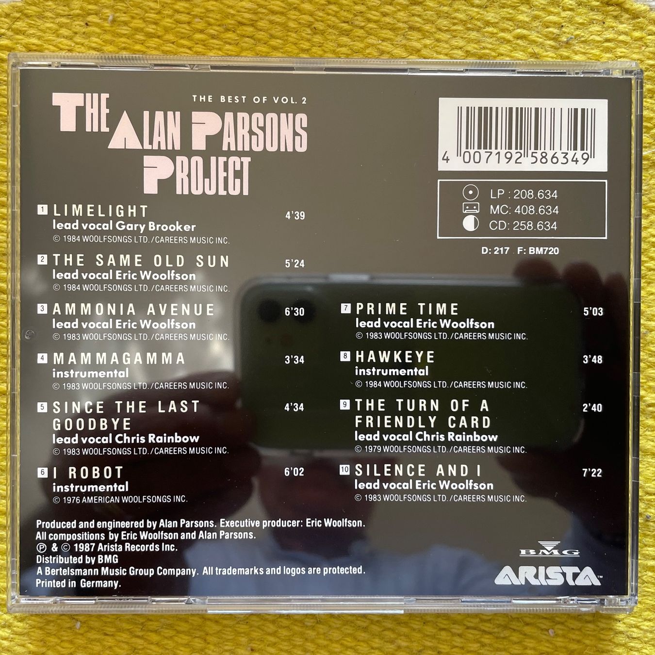 CDs: THE ALAN PARSONS-BEST VOL.2/LIME LIGHT – Gebraucht aus Rorschacherberg von CD-Roli 1