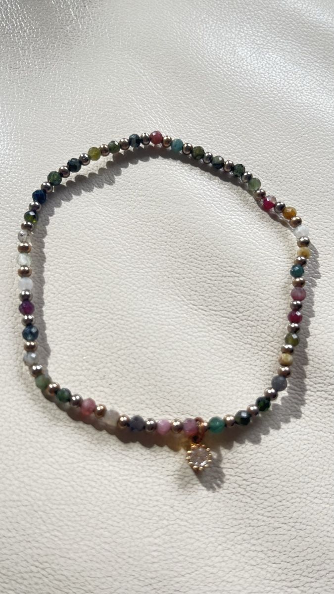 Bracciali & Braccialetti: Elastisches Turmalin-Fussketchen – Usato da Davos Platz venduto da Infinity795 4