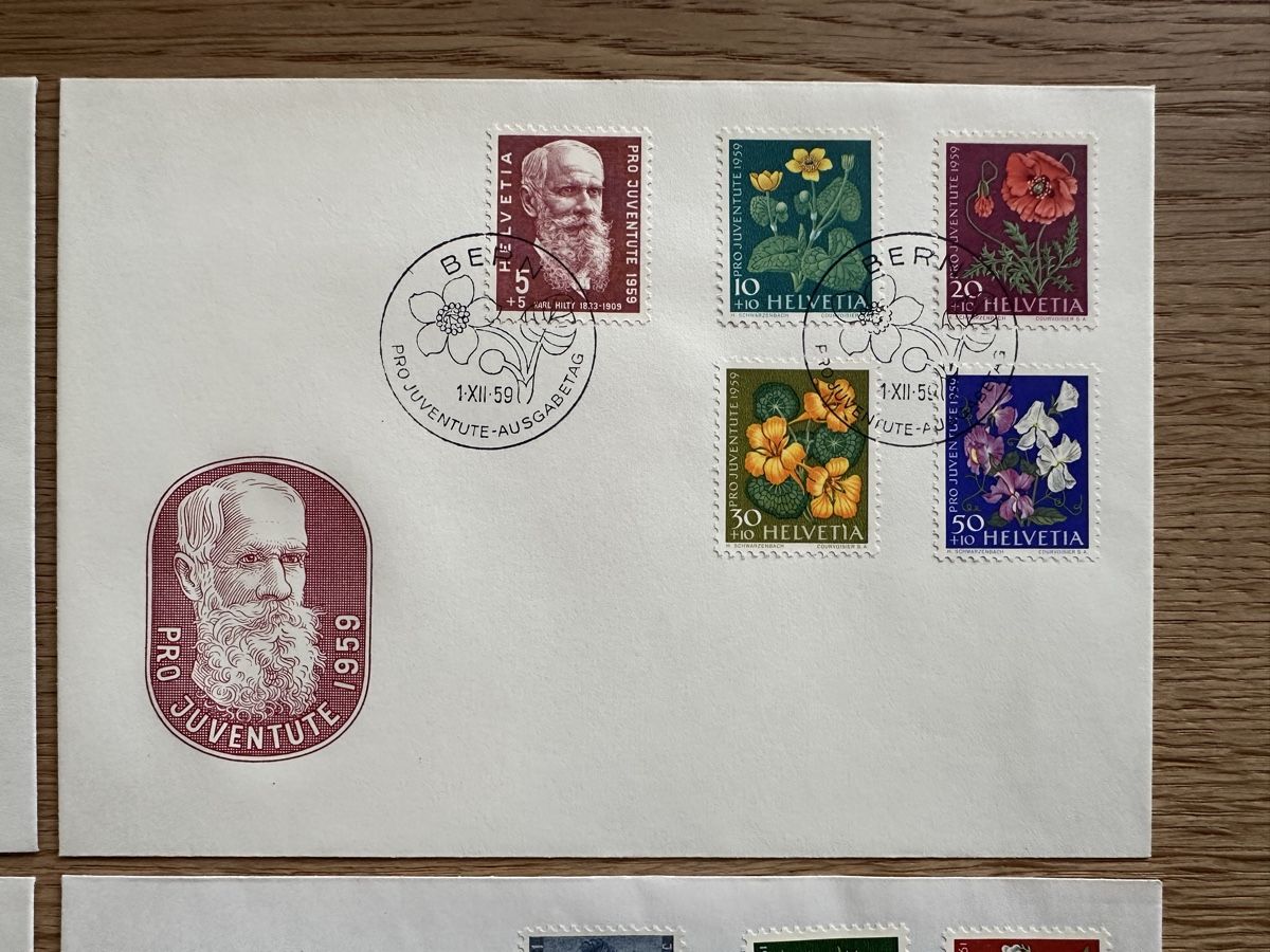 Alle Briefmarken: Schweiz - FDC Pro Juventute 1958-1961 – Gebraucht aus Schmitten / FR von Samsara169 2