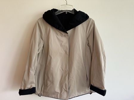 PESERICO Reversible Jacket Beige/Black Size 40 Made in Italy