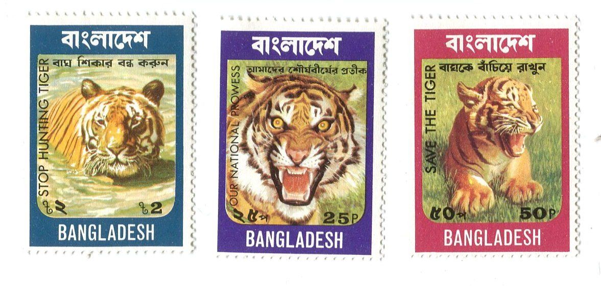 Tutti i francobolli: Briefmarken "Tiger". Bangladesch. – Usato da Basel venduto da Butsch5