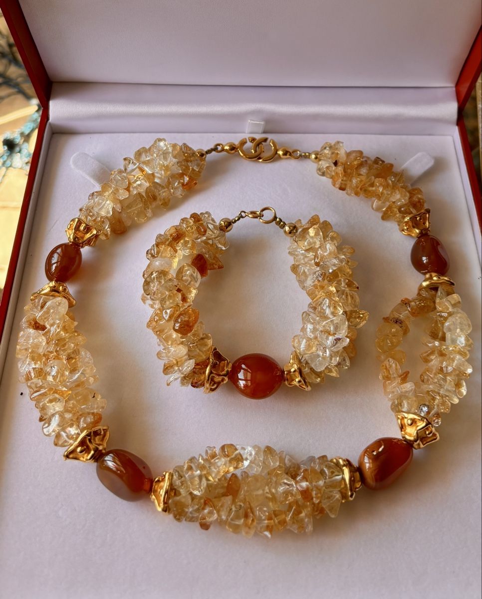 Autres bijoux: Parure in citrini e corniola – Neuf (Voir description) à Paradiso par fio_mhn6 5