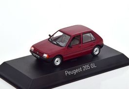 Peugeot 205 GL Phase I 1983-1990 dunkelrot    1:43 von NOREV