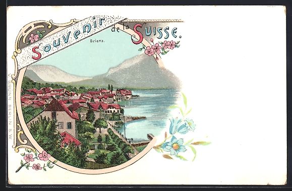 Cartoline postali: Lithographie Brienz, Vue Générale – Usato da Berlin venduto da bartko-reher