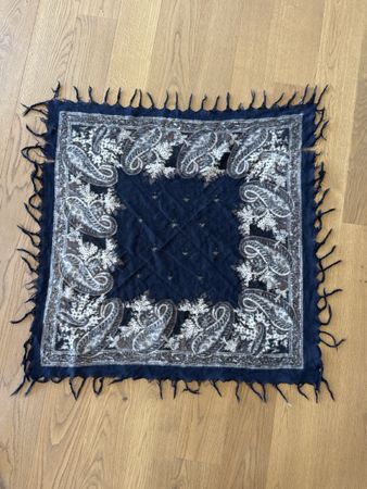 NOA NOA Fringed Scarf Shawl, Paisley Pattern, Cotton Blend