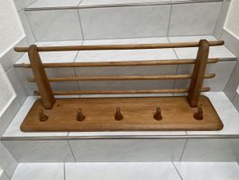Garderobe, Wandmontage, Holz massiv.